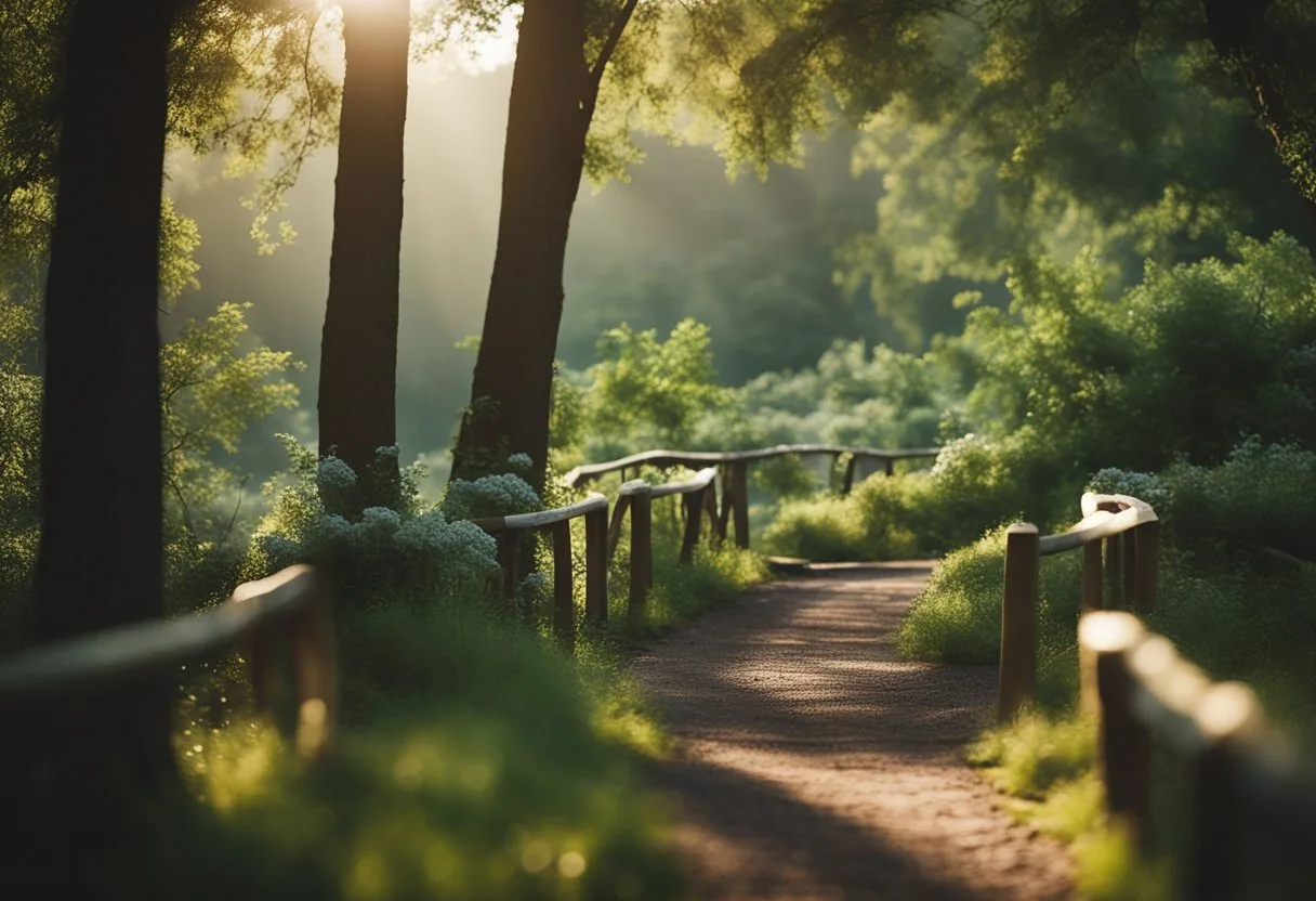 Un cadre naturel serein et paisible avec un mode de vie sain, incluant l'exercice, une alimentation saine et la détente.